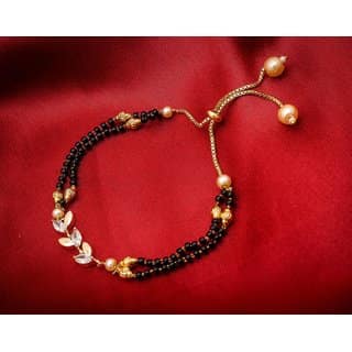 Hetprit Brass Gold Plated Hand Mangalsutra Braclet For Woman view 2