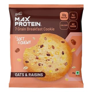 Rite Bite Max Protein Soft Chewy Oats Raisins Cookie 55g
