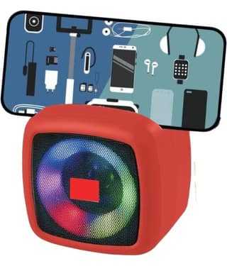 VEhop Speaker with Light 10 W Bluetooth Speaker Bluetooth v5.0 with USB,SD card Slot Playback Time 8 hrs Assorted