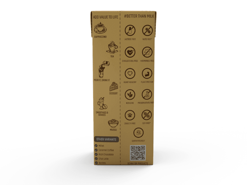 OATEY Kesar Badam Millet Drink - Non-dairy, Vegan, Nut/Soy free, No-added sugar, 200ml (Pack Of 8) view 2