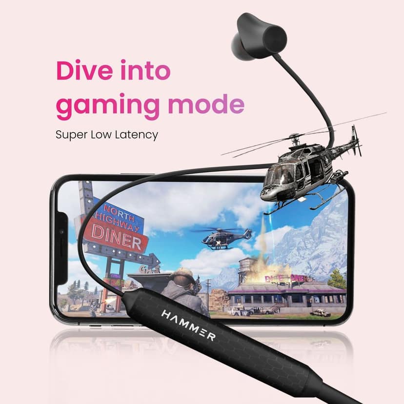 Hammer Twist In-Ear Bluetooth Neckband With Upto 14 Hours Playback view 3