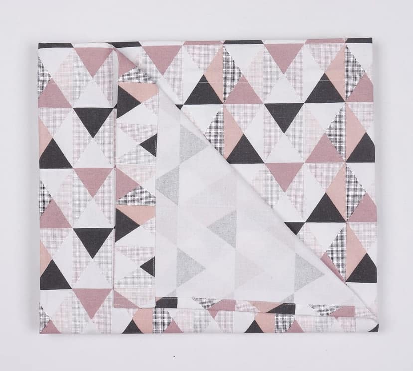 AIRWILL, Cotton Trigon Designed Geometrical Designer Themed Designer Long Door Curtains, Sized 4ft in Width and 9ft in Length. Pack of 2 Pieces view 2