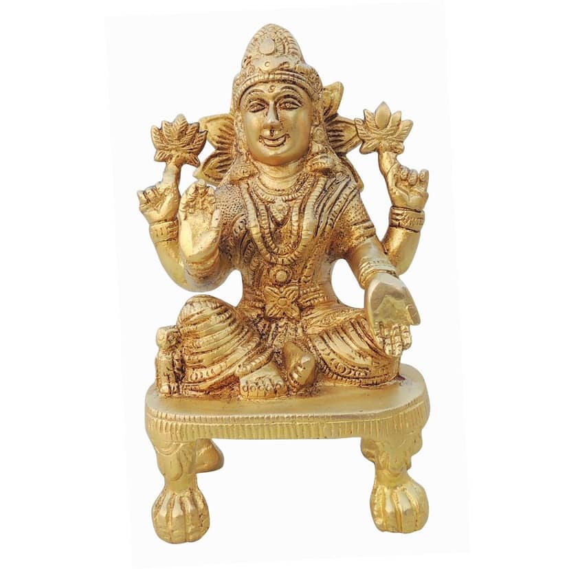 Brass Showpiece Laxmi Ji God Idol Statue (BSMAS1624 L) view 2