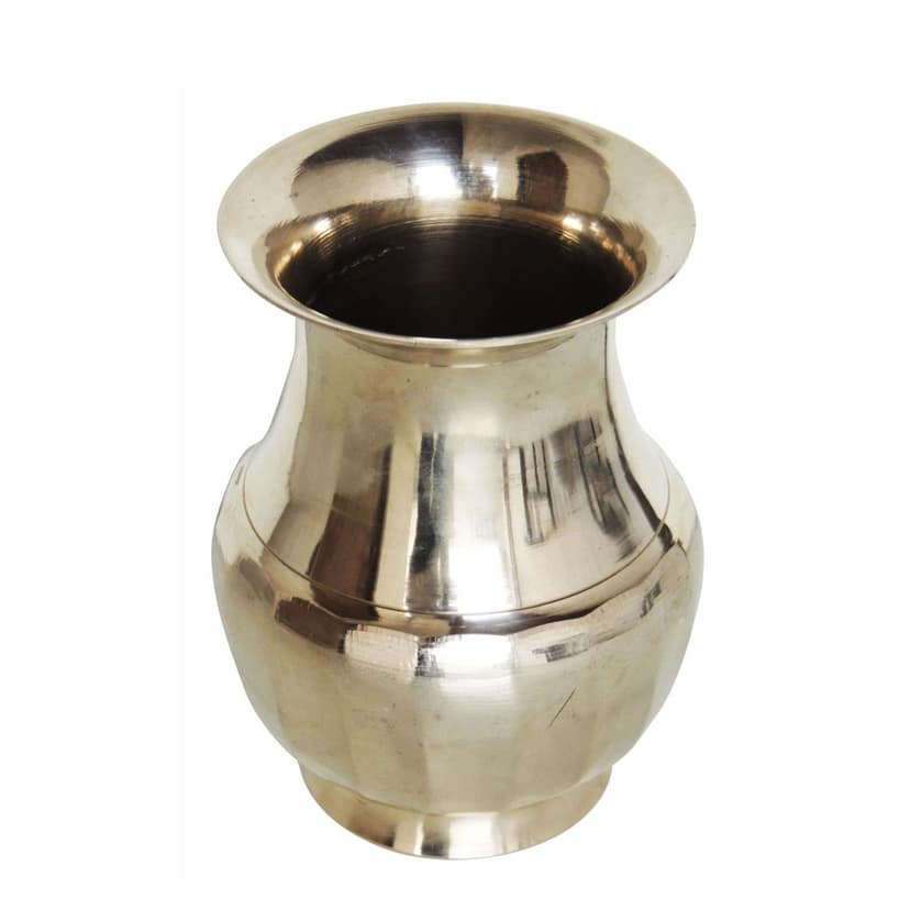 Pure Brass Lota Amkhora No. 8 , 1 Ltr. (ZMAS505 H) view 3