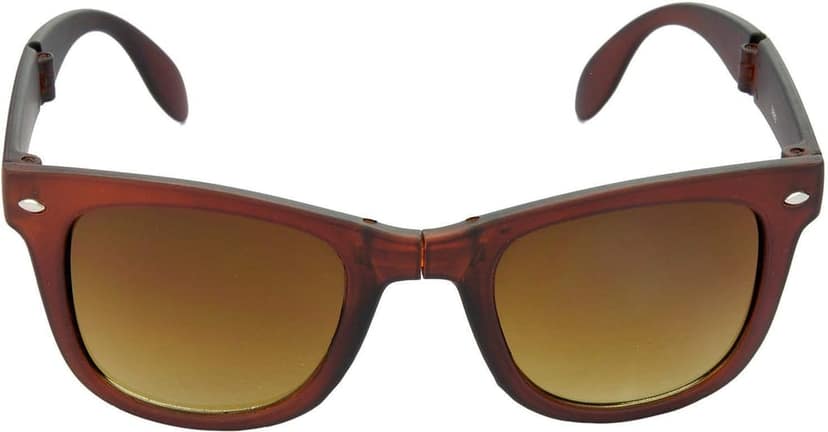 Hrinkar Unisex Round Sunglasses Silver & Brown Frame, Grey & Brown Lens (Medium) - Pack of 2 view 3