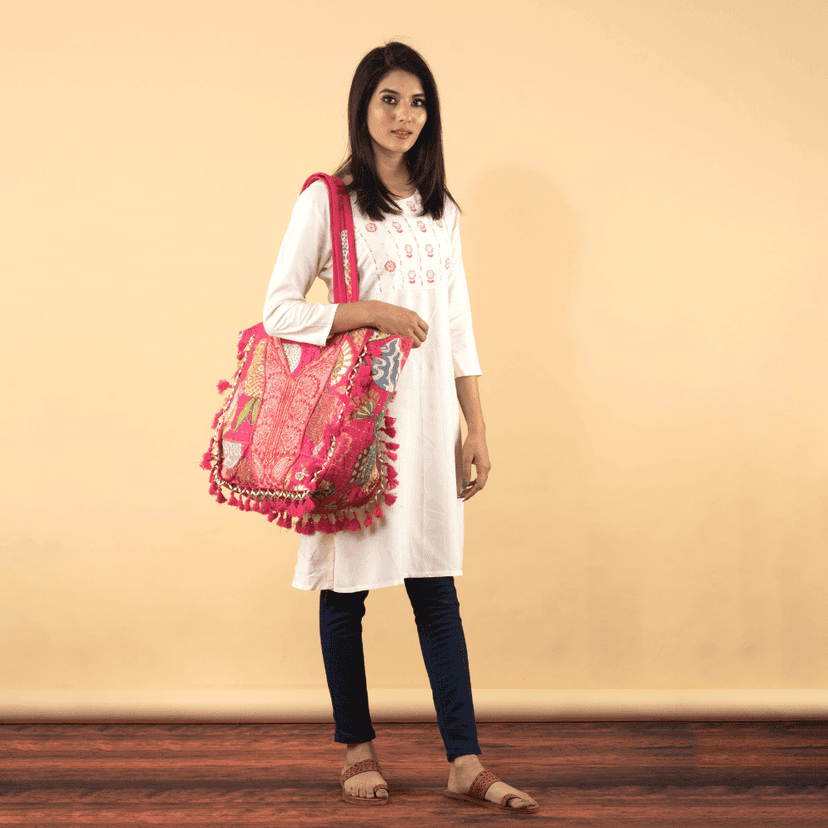 Women Handmade Embroidered Bag view 5