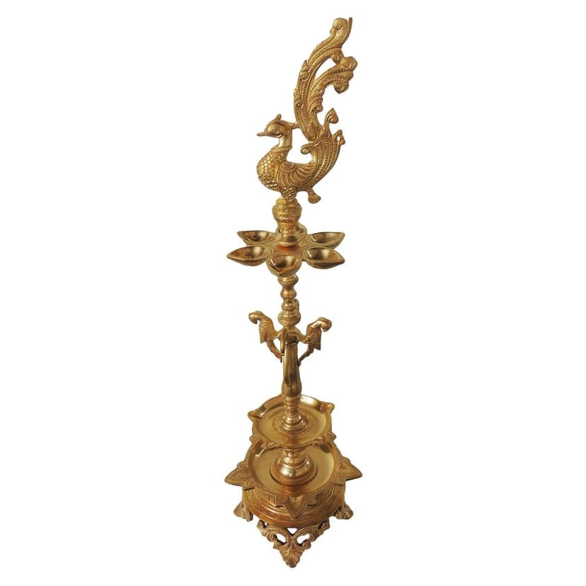 Brass Showpiece Brass Table Decor Deepak Statue (BSMAS323) view 3