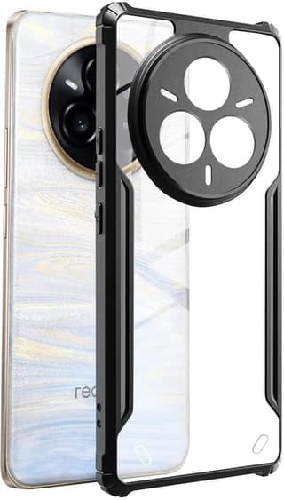 PLUGTECH Slim Shockproof Case | Matte Black Soft | Drop Protection | Precise Cutouts | Premium Mobile Cover for Realme 14 Pro Plus 5G