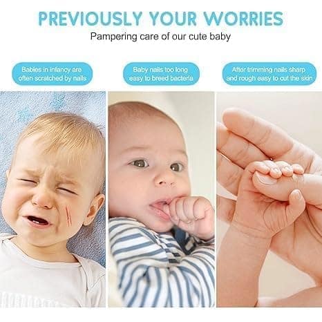 Baby Nail Trimmer New Born with Lights | Electric Nail Cutter for 0-6 Months | Gentle Nail File with Multiple Filer Heads | Adjustable Speed | New Born Baby Products Pack of 1 view 6