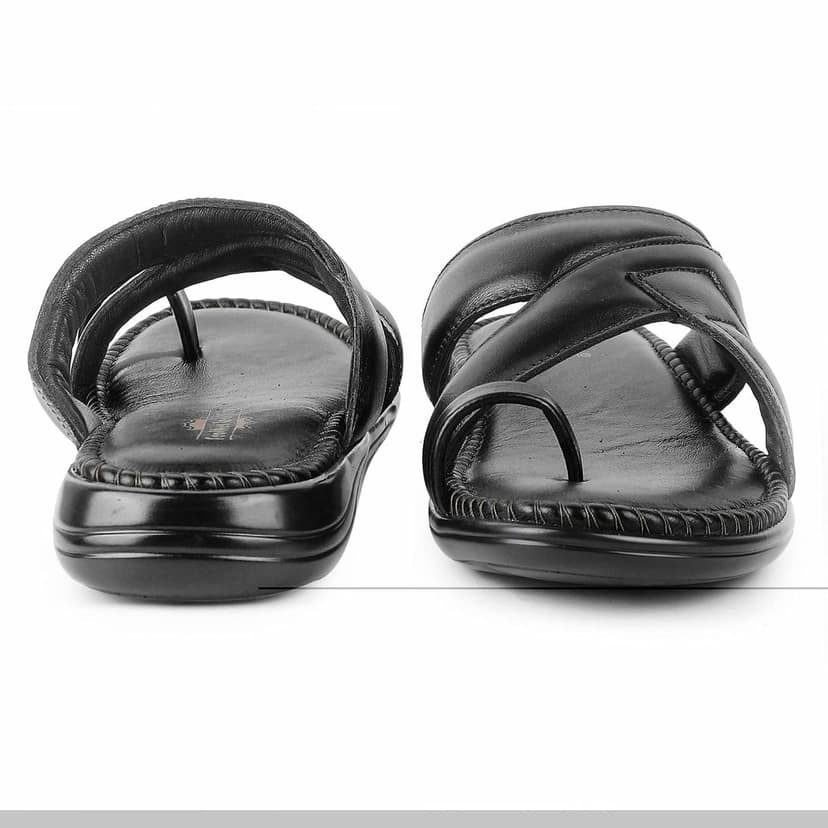 FEATHER LEATHER Genuine Leather Men's Flip-Flops Casual Slippers/Sandals for Office or Daily Use Outdoor/Indoor view 4