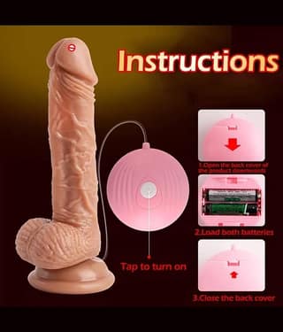 NAUGHTY TOY PRESENT 7 FREQUENCY VIBRATION 7 INCH SUCTION DILDO FOR WOMEN BY NAUGHTY WORLD