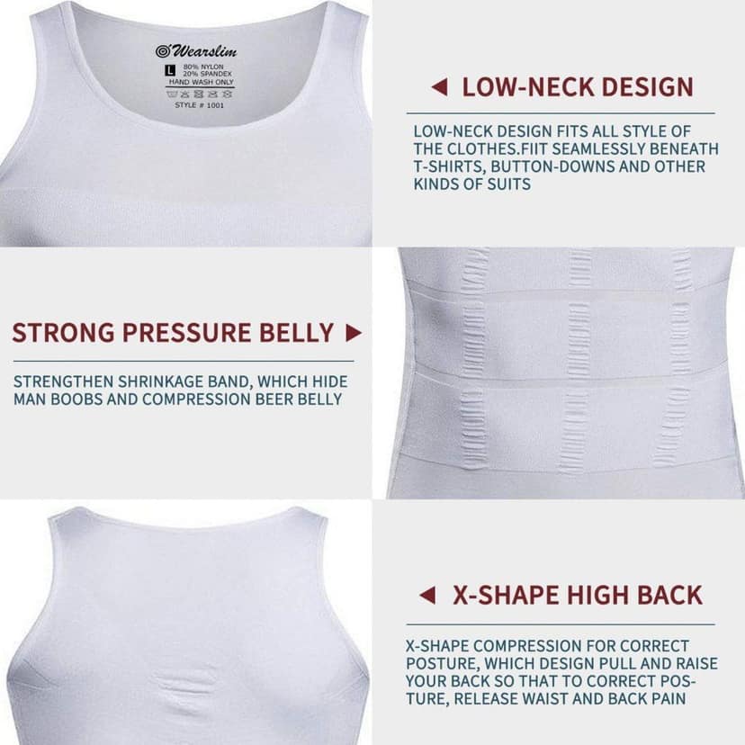 Premium Men’s Slimming Body Shaper Vest Shirt | Abs & Abdomen Slim Stretchable Tummy Tucker Vest | Comfortable High-Compression Shape (Original Quality) view 6