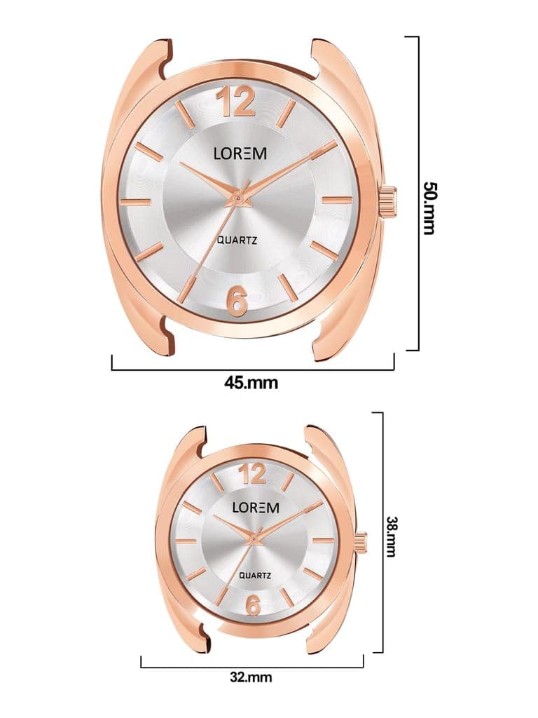 Silver Stylish Dial Analog Watch for Lovely Couple LR78-LR325 view 5