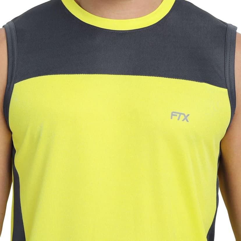 FTX Men Colorblock Round Neck Sleeveless Tshirt view 3