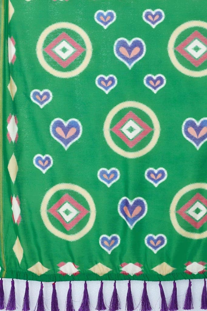 Women's Pure Cotton Floral Digital Print Multicolor Saree view 5