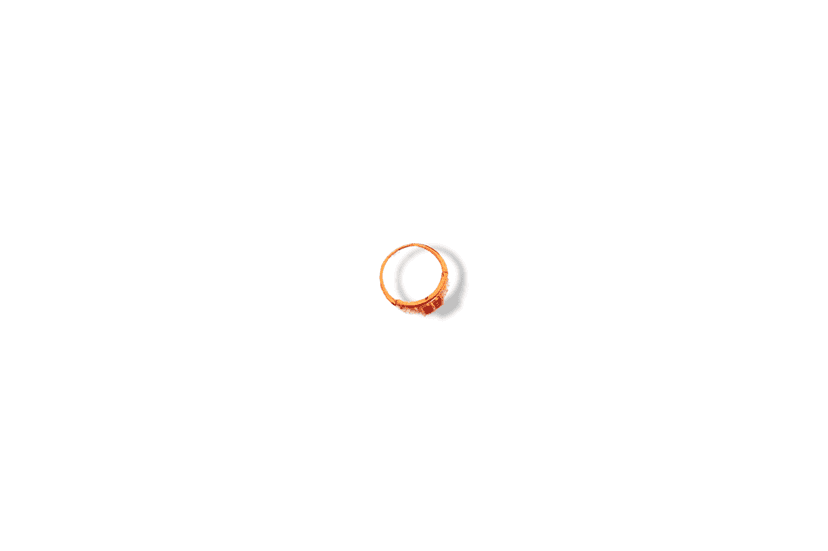 "Gold Ring with Red Stone"