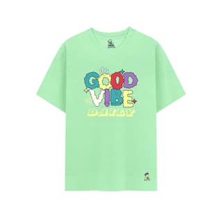 KUCHU Kids’ Unisex T-Shirt (Black) “Good Vibes” Digital Print | Soft Cotton-Modal Blend | Breathable, Comfortable & Durable Casual Wear for Boys & Girls