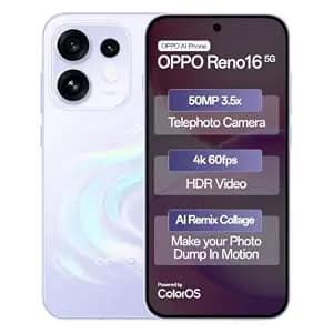 OPPO reno 16c 5G (Stellar Purple, 8GB RAM, 128GB Storage)