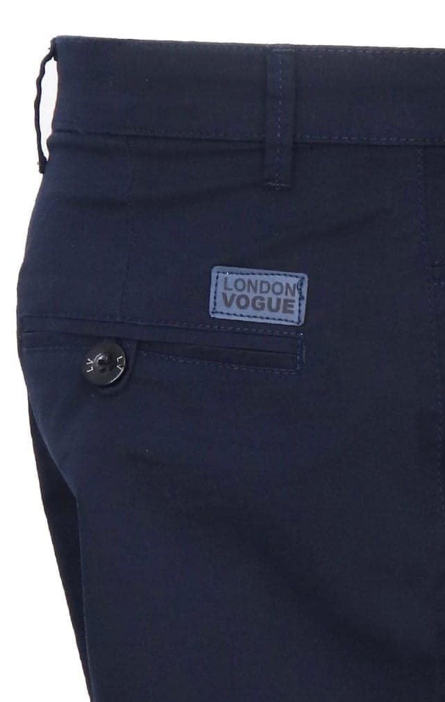 Cotton Blue Solid Shorts view 2