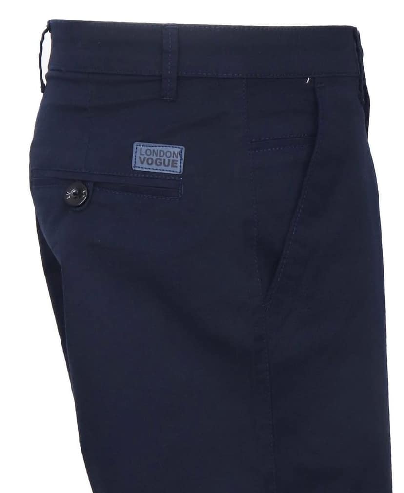 Cotton Blue Solid Shorts view 4