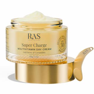 Ras Luxury Oils Super Charge Day Cream SPF 30 PA++++ with Goji Berry & Ceramides | UVA UVB Protection Face Cream for Women & Men Daily Use | Moisturizer for Glowing Skin, 72Hr Hydration | for Normal, Oily, Dry & Combination Skin Ras Luxury Oils Super Cha