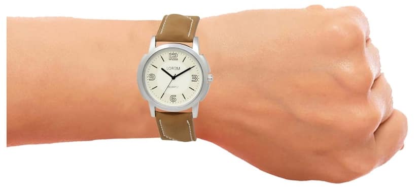 White Casual Analog Watch for Men LR16 view 5