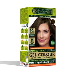 INDUS VALLEY Damage Free Natural Gel Hair Colour for Women | Ammonia & PPD Free Organic Hair Colour with 100% Grey Coverage, Long Lasting Conditioning Hair Color | Medium Brown 4.00-220 ml INDUS VALLEY Damage Free Natural Gel Hair Colour for Women | Ammo