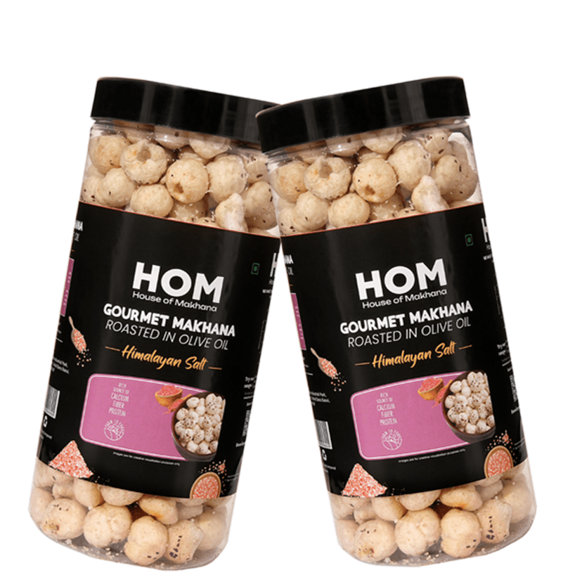 GOURMET MAKHANA Roasted in Olive Oil | Flavors Himalayan Salt | Combo Of 2, 65g Each. - 130 gm