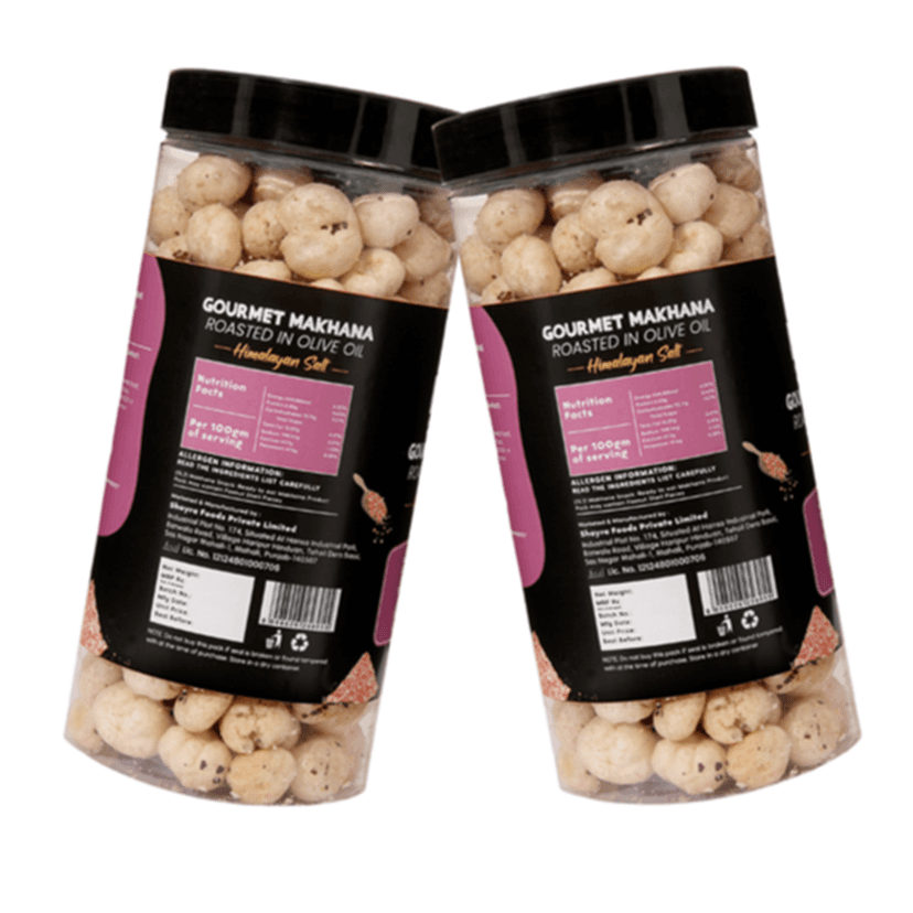 GOURMET MAKHANA Roasted in Olive Oil | Flavors Himalayan Salt | Combo Of 2, 65g Each. - 130 gm view 3