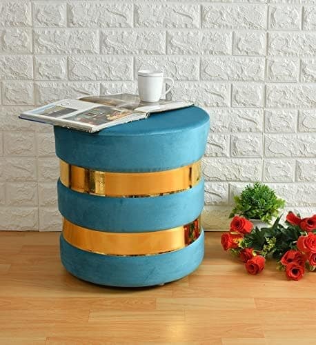 ShadowKart Ottoman Pouffes Stool for Living Room | Footrest Seat Pouf Puffy Foam Stool | Foot Stool Home Decoration