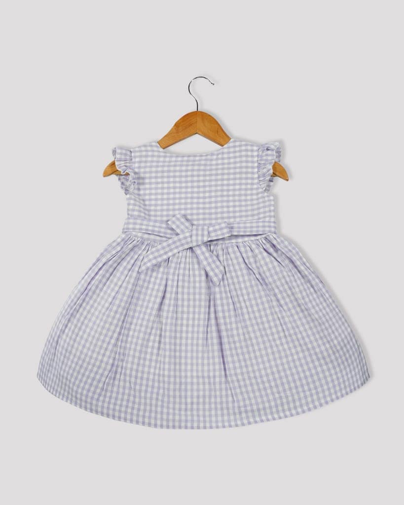 BAMBEE Checkered Petter Pan Collar Frock view 2