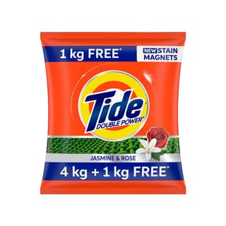 Tide Double Power Jasmine & Rose Detergent Powder - Get 1 kg Free