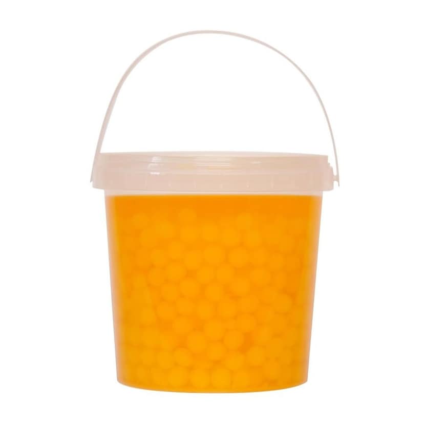 Popping Boba for Bubble Tea, Milkshakes, Ice Cream and Yogurt | Boba Tea Variety of Flavors - Vegan | Boba 1 kg with 10 Pieces Straws (Mango) view 4