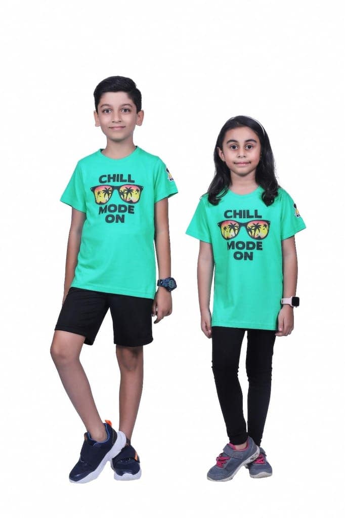 KUCHU Chill Mode On Kids Graphic Tee | 8–9 Years | Printed T-Shirt | Lightweight | Skin-Friendly | Everyday Wear view 3