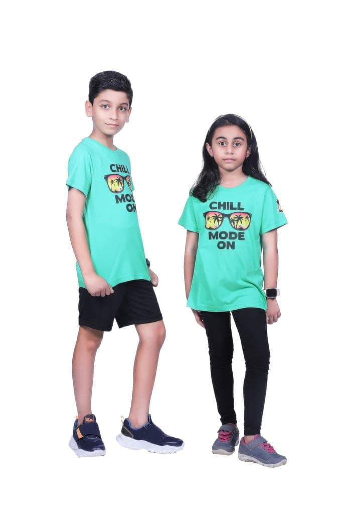 KUCHU Chill Mode On Kids Graphic Tee | 8–9 Years | Printed T-Shirt | Lightweight | Skin-Friendly | Everyday Wear view 4