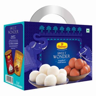 Haldiram's Sweet Wonder Tin Sweets - 1 Kg - Pack of 12