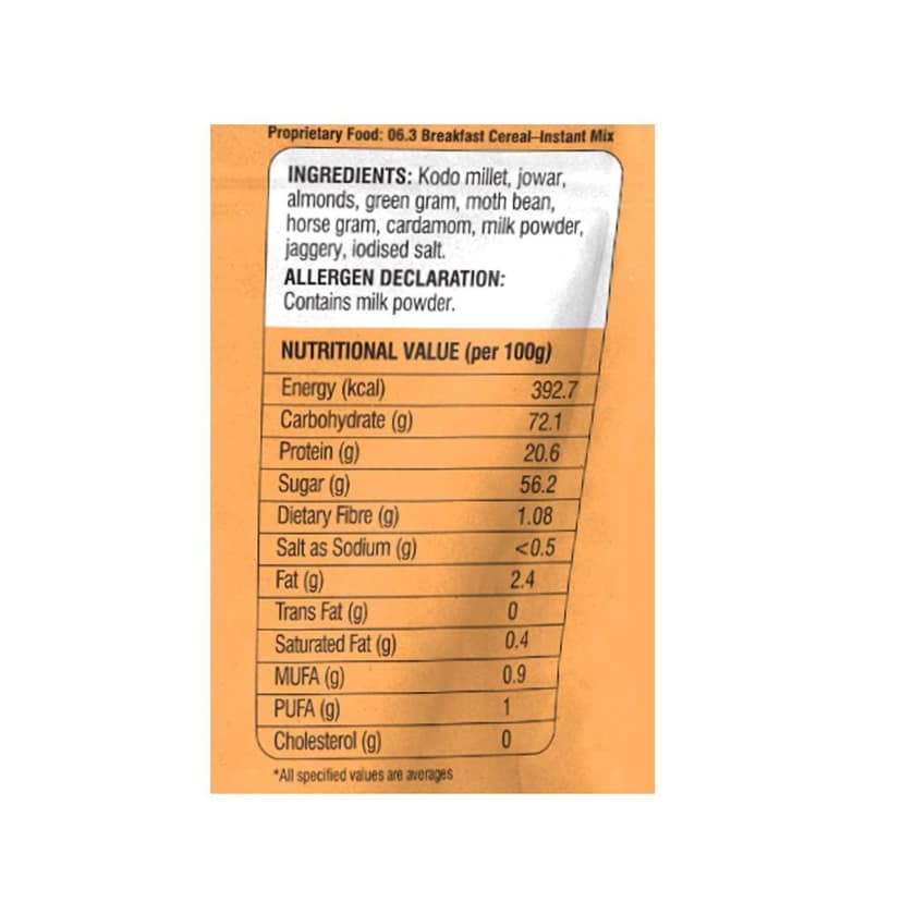 Trumillets Xpress - Healthy Millet Drink - Instant Mix | Nutrition for Adults (Both Men and Women) and Kids- Health,Strength and Energy| Gluten Free | No Preservatives| Badam Milk -200g (pack of 3) view 4