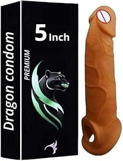Premium Dragons Condom, 5 Inch, Silicone, Natural Color, for Men Ultra Soft | Long Lasted | Extra Pleasure Extra size |