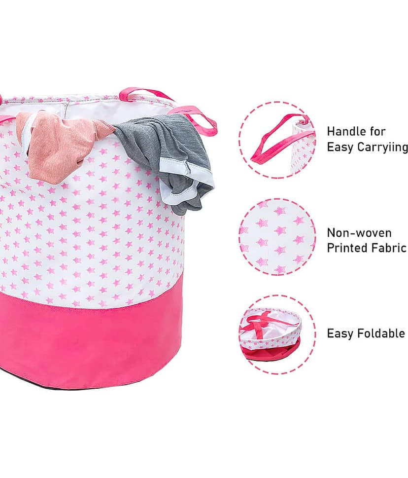 SH. NASIMA Nylon Laundry Bag - Pink view 2