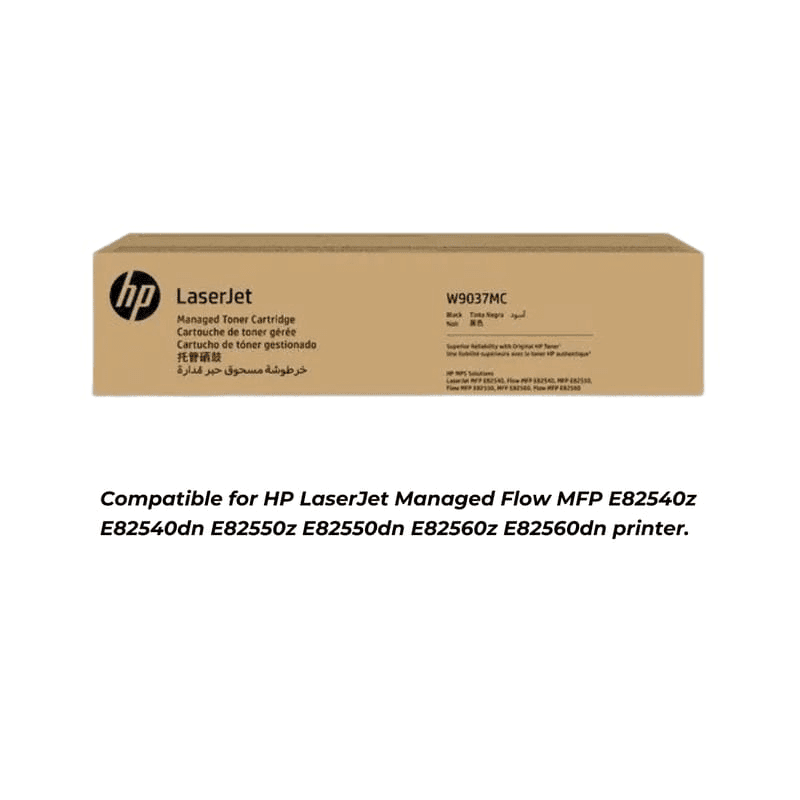 HP W9037MC Black Original LaserJet Toner Cartridge Compatible with HP Managed Color LaserJet E786 Series Printers