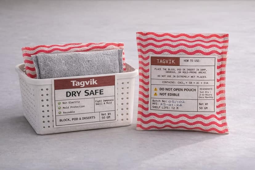TAGVIK DRY SAFE Modular Healthy Moisture Control System - Non Electric, Mold Protection, Reusable view 2