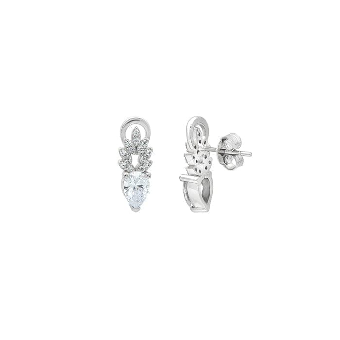 Silver Ice Drop Earrings view 5