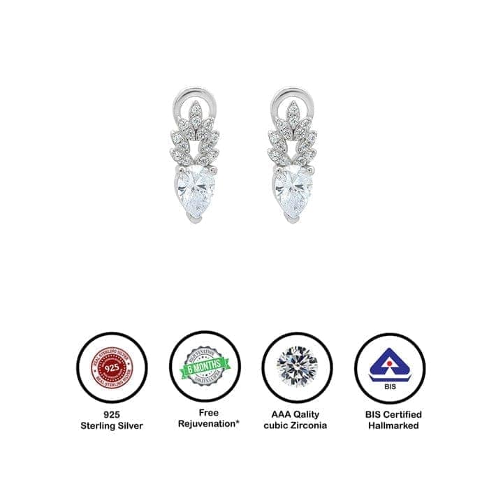 Silver Ice Drop Earrings view 6