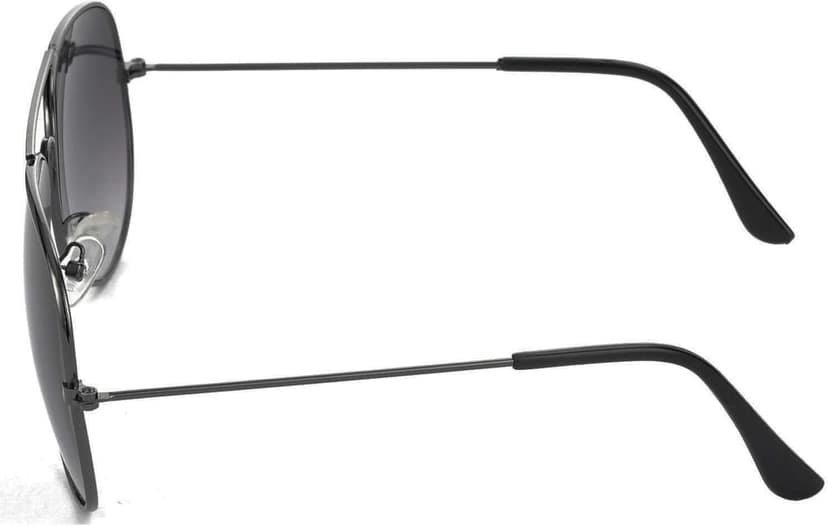 Hrinkar Unisex Round Sunglasses Silver & Grey Frame, Brown & Grey Lens (Medium) - Pack of 2 view 5