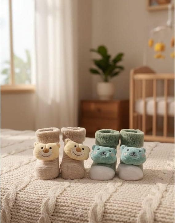 Soft Cotton Newborn Baby Socks (0–6 Months) – Comfortable Infant Socks