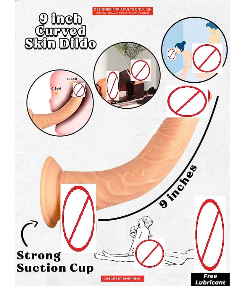9 INCH DARK SKIN PREMIUM REALISTIC SILICON DILDO WITH PERFECT SUCTION CUP BIG BALLS -SEX TANTRA
