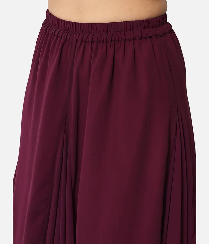 OTIRA Pack of 1 Georgette Flared Women's Palazzos ( Purple ) view 2