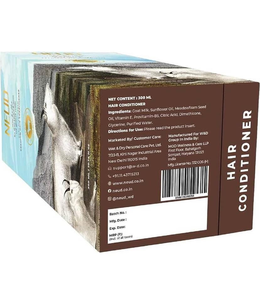 NEUD Goat Milk Premium Hair Conditioner Crme Rinse 600 mL Pack of 2 view 2