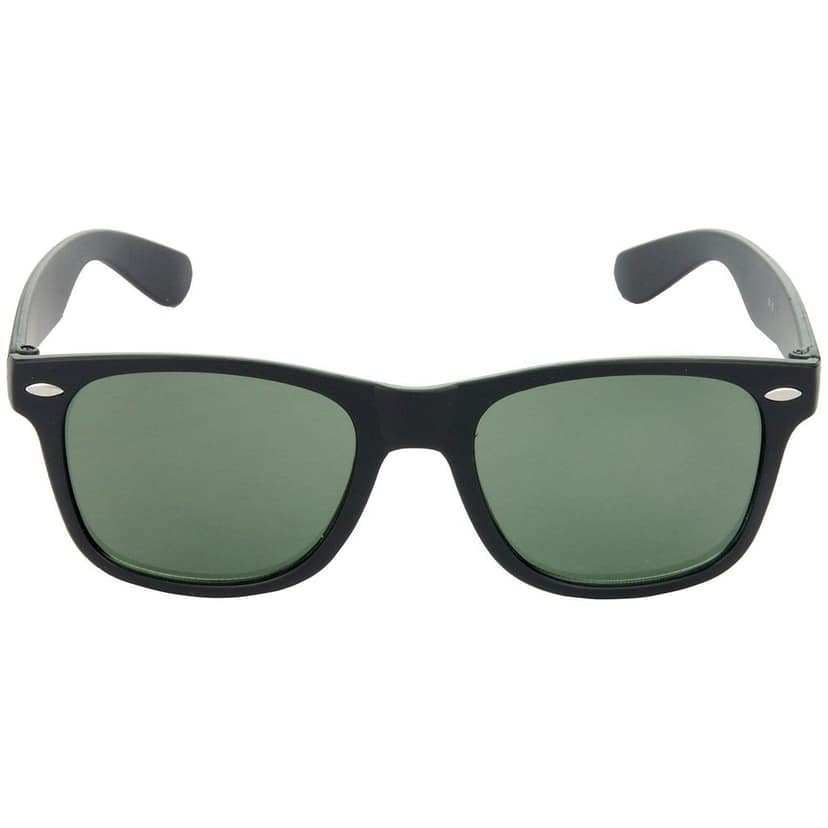 HRINKAR Rectangular And Pilot Stylish Sunglasses For Men And Women (Green And Yellow Lens | Black And Silver Frame - HCMB297) With Free Paper 3D Glass view 3