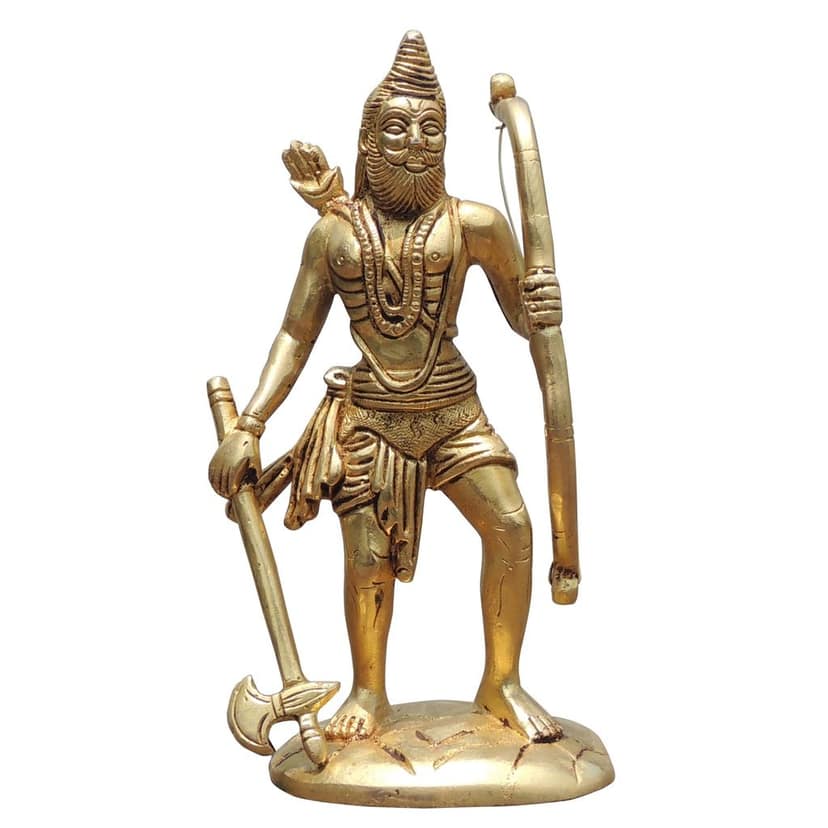 Brass Lord Parshuram Decorative Idol � Handcrafted Brass Religious Statue, Height : 6.5 Inch (BSMAS1339 X) view 2